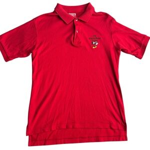Vintage Disney Mickey Mouse Polo Shirt Red Walt Disney Studios Embroidered Men M